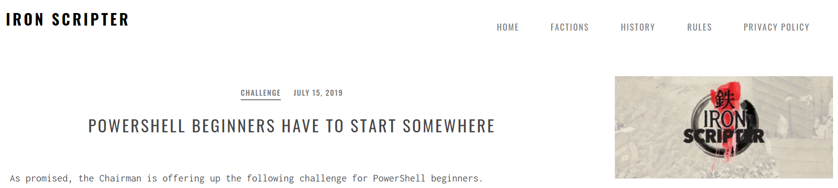 Featured image of post PowerShell Beginners Have to Start Somewhere