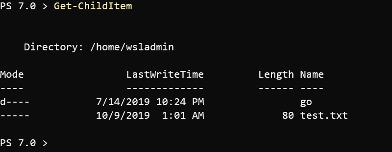 Get-ChildItem Before Enabling PSUnixFileStat