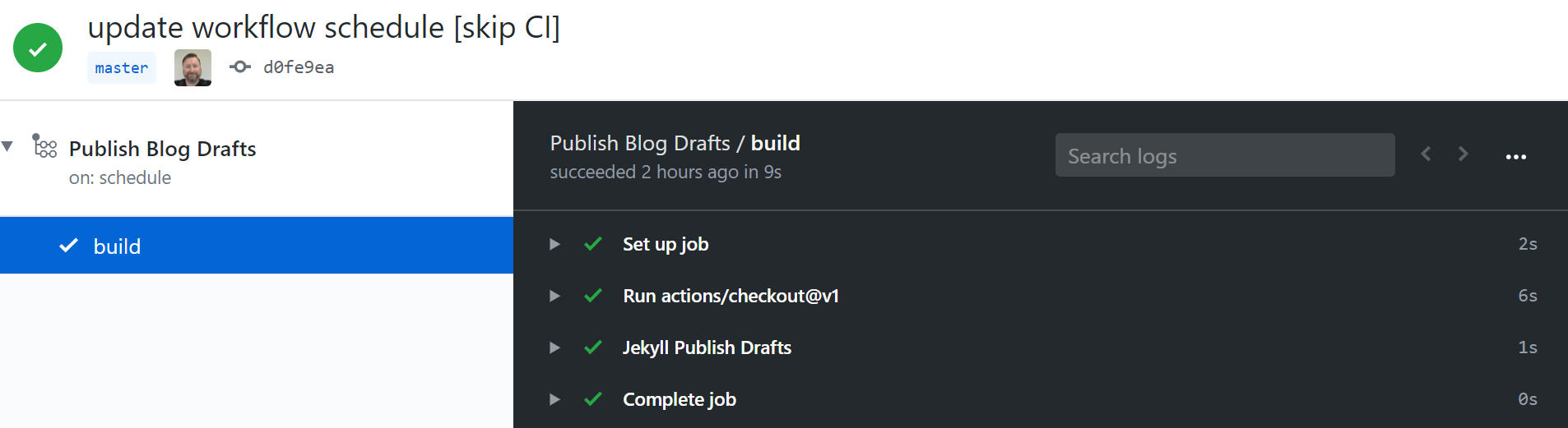 Publish Blog Drafts