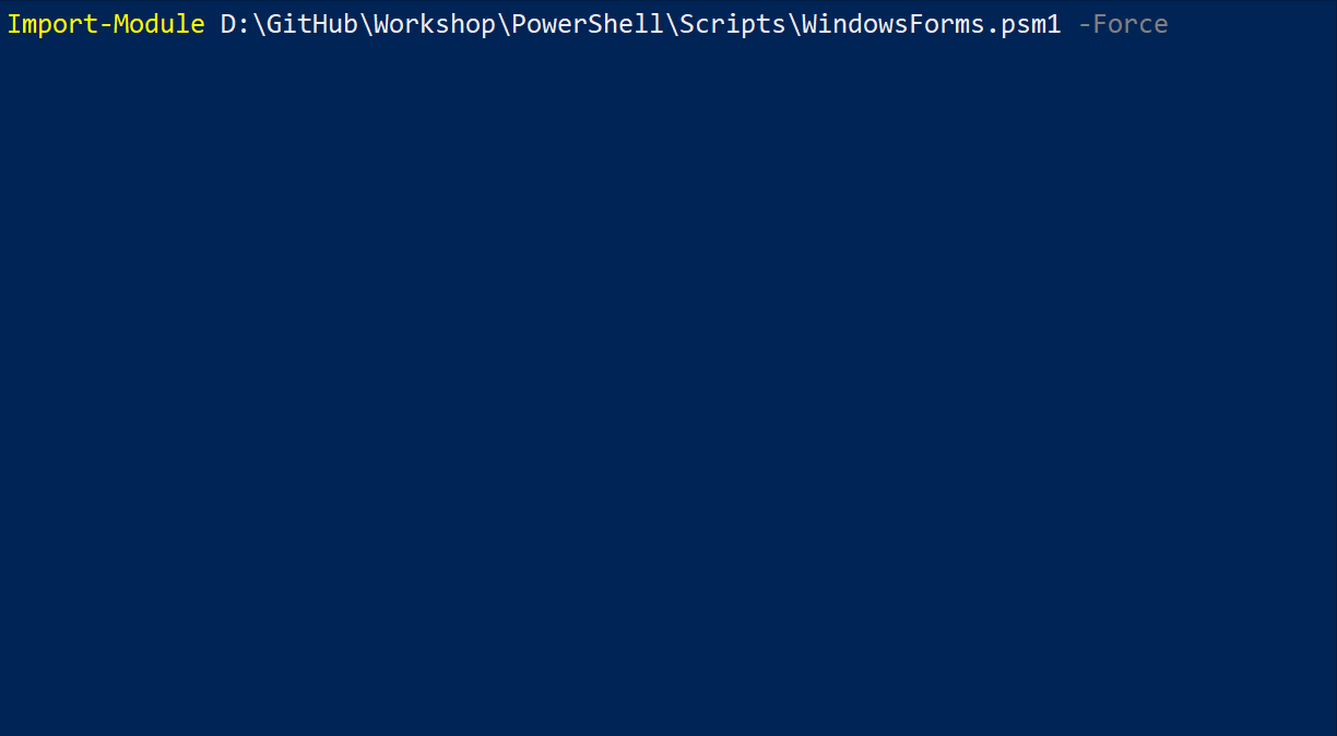 Windows Forms example in action